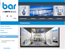 Tablet Screenshot of bar-gmbh.de